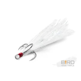 Delphin B!RD Hook TRIPLE / 3db fehér tollak