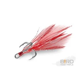 Delphin B!RD Hook TRIPLE / 3db piros tollak