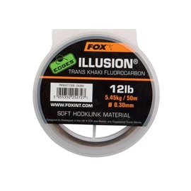 Fox Előkezsinór Edges Illusion Soft Hooklink Trans Khaki (50m/0,30mm/12lb/5,45kg)