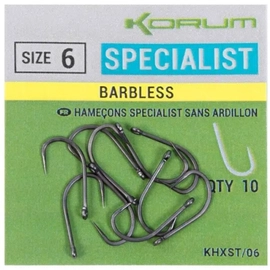 Korum Xpert Specialist Barbless Hooks Horog