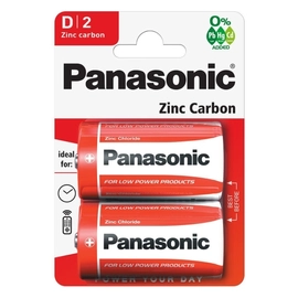 Panasonic Red Zinc D/Góliát 1,5V Tartós Elem (2db)