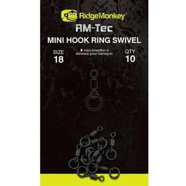 RidgeMonkey RM-Tec Mini Hook Ring Swivel Mikro Karikás Forgó