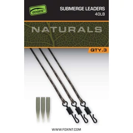 Fox Ólommentes Előkötött Leader Leader Naturals Submerged Leaders (3db) - 30lb