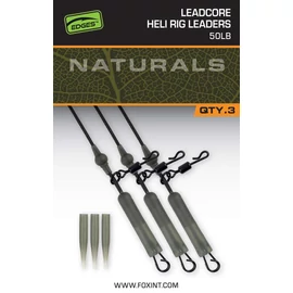 Fox Előkötött Leadcore Naturals Leadcore Heli Rig Leaders (3db) - 50lb