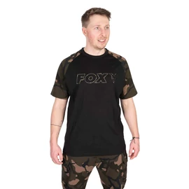 Fox Póló Black / Camo Outline T-shirt (ÚJ)