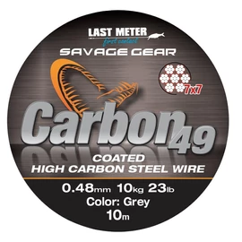 Savage Gear Acélelőke Carbon49 Steelwire (10m, Carbon Szürke)