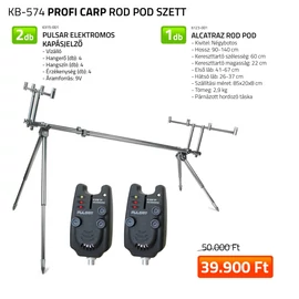 Nevis Profi Carp Rod Pod Szett (Alcatraz Rod Pod + 2x Pulsar elektromos kapásjelző)