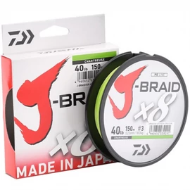 Daiwa J-Braid X8 Chartreuse Fonott Zsinór (150m)