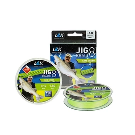 L&K Jig Braid 0,10Mm 6.2 Kg 110M Lime Green