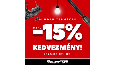Min. -15% kedvezmény minden termékre 3 napig a VikingCarp.hu webshopban!