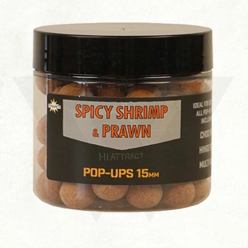 Dynamite Baits Spicy Shrimp & Prawn Foodbait Pop-Ups Bojli (15mm)