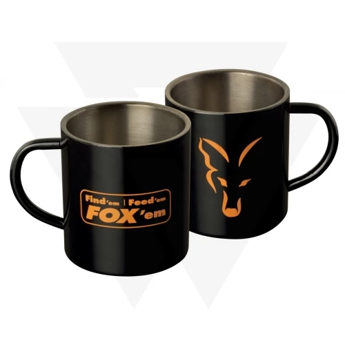FOX Stainless Black XL Rozsdamentes acélbögre