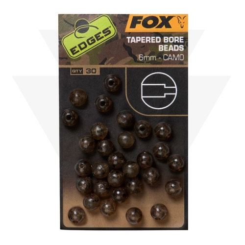 FOX Gumigyöngy Edges Camo Tapered Bore Beads - 6mm