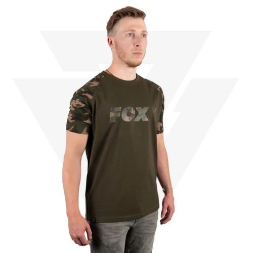 FOX Raglan Khaki/Camo T-Sleeve Póló