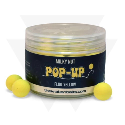 The Kraken Baits Milky Nut Fluo Yellow Pop-Ups