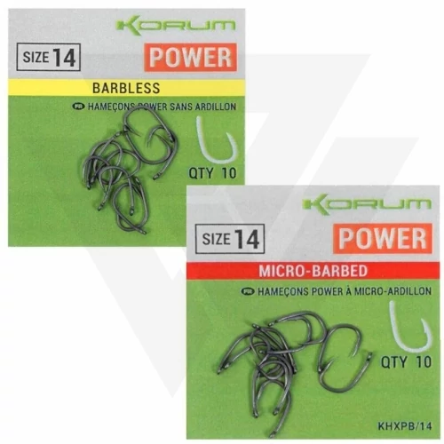 Korum Xpert Power Barbless Hooks