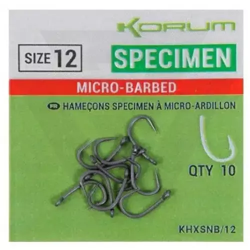 Korum Xpert Specimen Micro Barbed Hooks