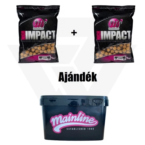 Mainline High Impact Boilies Salty Squid Bojli (20mm) 2*1 Kg + Ajándék Vödör