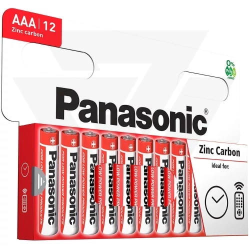 Panasonic Red Zinc AAA Mikro 1,5V Tartós Elem (12db)