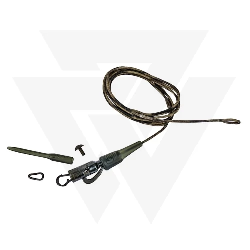 Prologic Safetly Clip QC Swivel Hollow Leader Előkötött Leadcore (80cm/45lbs/3db)