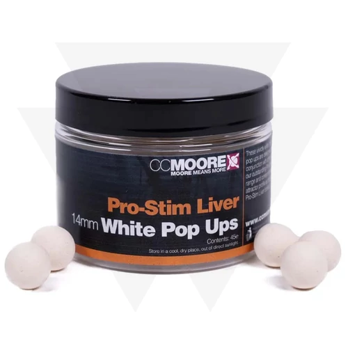 CC Moore Pro-Stim Liver White Pop Ups - 14mm