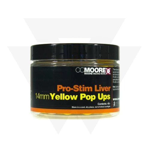 CC Moore Pro-Stim Liver Pop Ups Yellow - 14mm