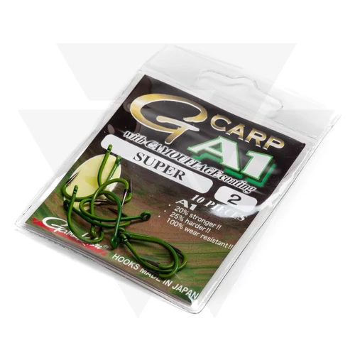 Gamakatsu A1 G-Carp Super Hooks Camou Green Horog