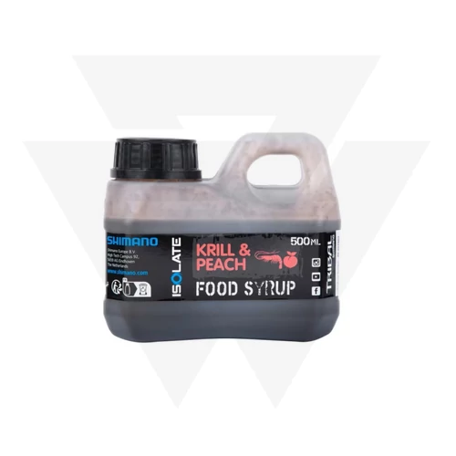 Shimano Locsoló Isolate Food Syrup Krill Peach Attractant (500ml)