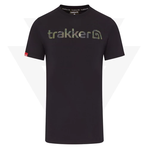 Trakker Póló CR Logo T-shirt Black Camo