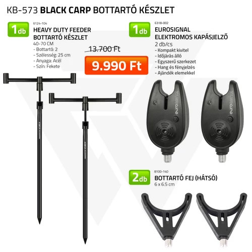 Nevis Black Carp Bottartó Készlet (Leszúró + Elektromos kapásjelző + 2x Botvilla)