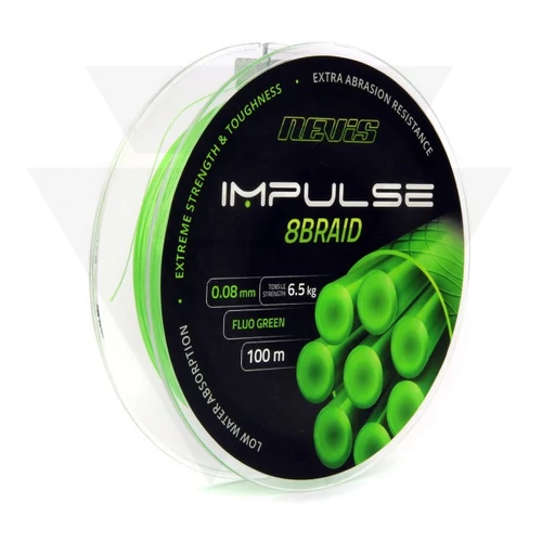 Nevis Impulse 8Braid Fluo Green Fonott Zsinór (100m)