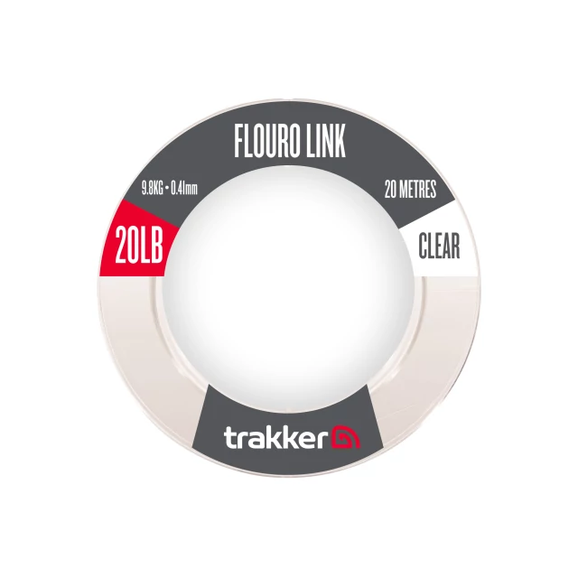 Trakker Fluor Előke Link Fluoro Link 20m - 25Lb, 11,3kg, 0,45mm