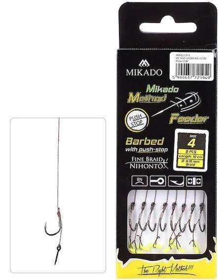 Mikado Method Feeder Xtra Strong Csalitüskés Előkötött Horog