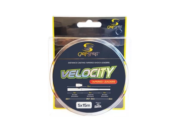 Carp Spirit Vastagodó Előtét Zsinór Velocity Tapered Leader (5*15m)