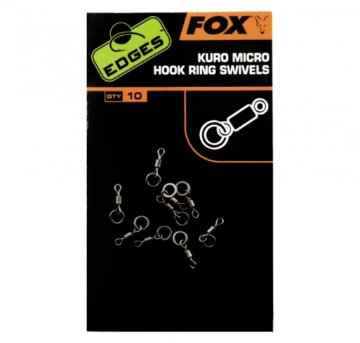 FOX Horog Forgókapocs Edges Kuro Micro Hook Ring Swivels Mikro