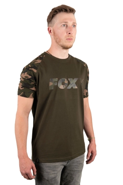 FOX Raglan Khaki/Camo T-Sleeve Póló