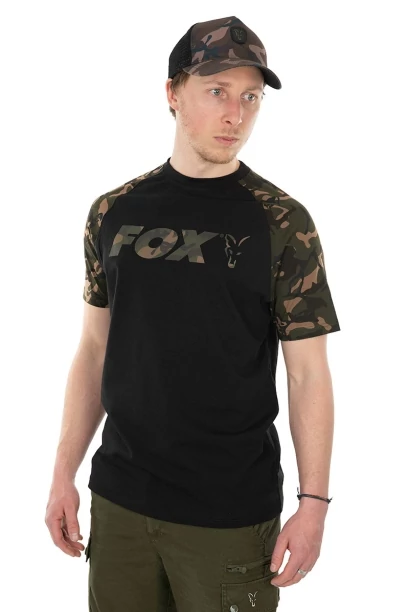 Fox Black/Camo Raglan T-Shirt Póló