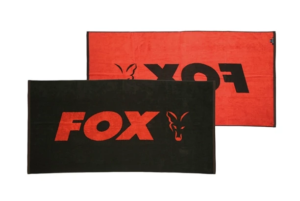 Fox Beach Towel Black / Orange Strand Törölköző