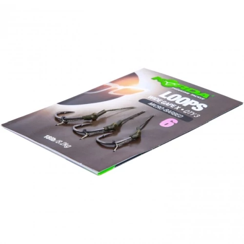 Korda Loop Rigs DF Wide Gape X (18lb) Előkötött Előke (3db)