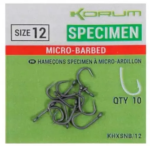 Korum Xpert Specimen Micro Barbed Hooks