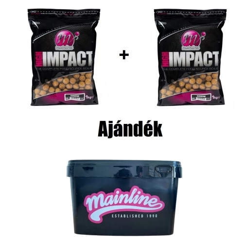 Mainline High Impact Boilies Salty Squid Bojli (20mm) 2*1 Kg + Ajándék Vödör