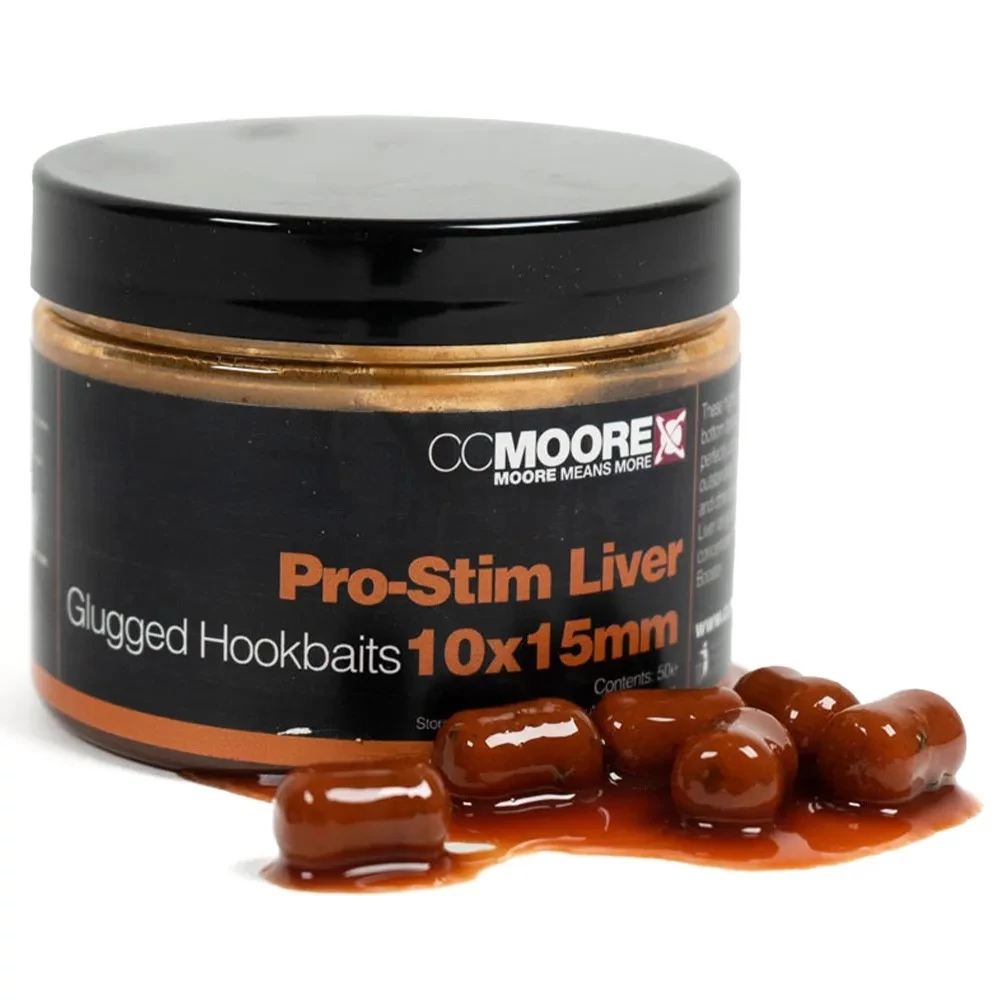 CC Moore Pro-Stim Liver Glugged Hookbaits - 10x15mm