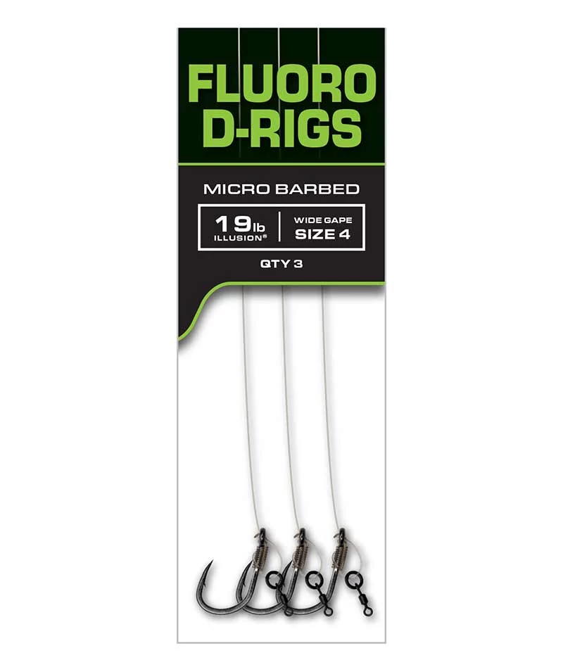 Fox Előkötött Fluoro Előke D-Rigs Carp Ready Rigs (19lb, 3db)