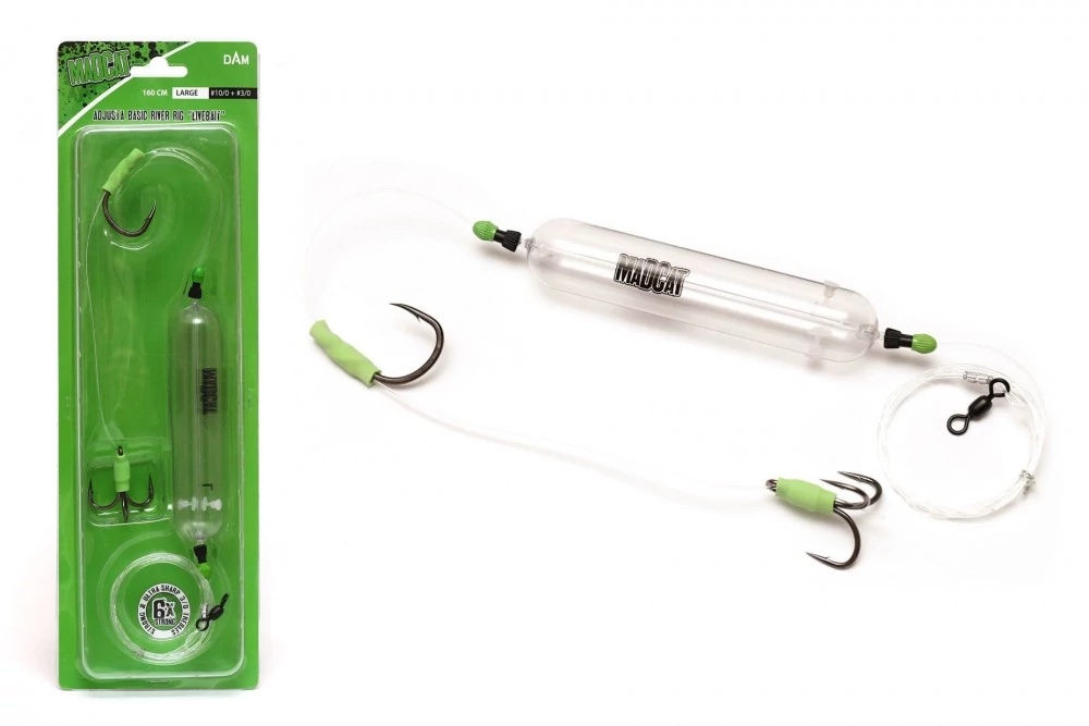 Madcat Fenekező Harcsázó Szerelék Élőcsalihoz Adjusta Basic River Rig Livebait (180cm)